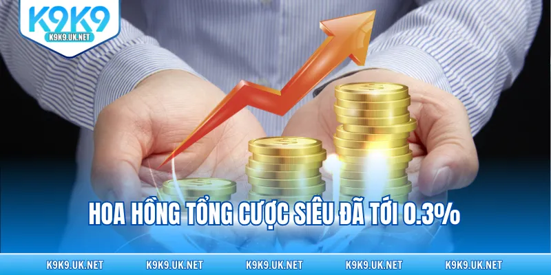 Hoa hồng tổng cược siêu đã tới 0.3% 